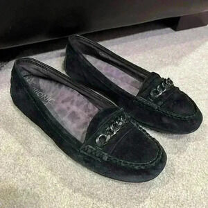 Vionic Orthaheel Womens Black Suede Leather - 7